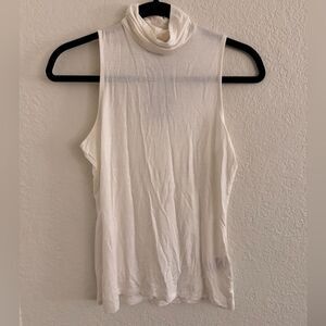 H&M Cream Fitted Sleeveless Tank Top